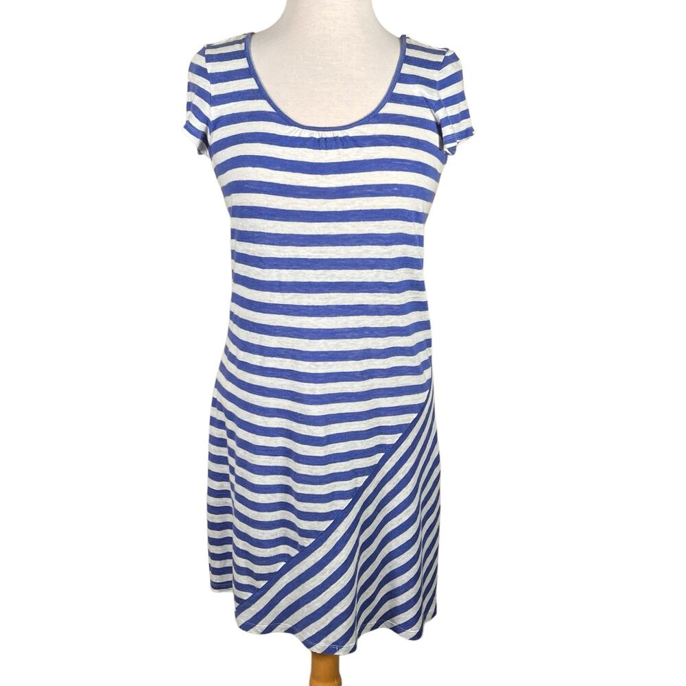 Tommy Bahama Women’s Linen Blue & White Striped Nautical Coastal Dress XXS